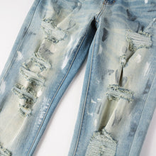 Lade das Bild in den Galerie-Viewer, Vintage Paint Broken Holes Pants Men's Jeans

