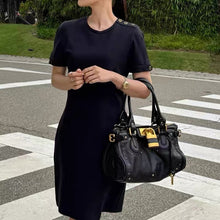 Load image into Gallery viewer, Vintage Distressed Padlock Bag Fashionable Handheld Crossbody Bag for Women
