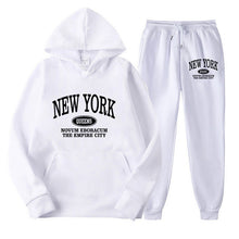 Load image into Gallery viewer, Plus Size Fleece Lined Long Sleeve Pullover Hoodie and Sweatpants Set
