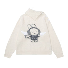 Load image into Gallery viewer, Diagonal button large lapel sweater
