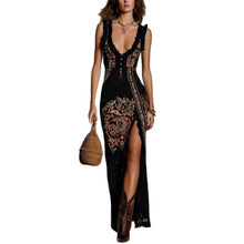 Load image into Gallery viewer, Digital Print Sleeveless Split Long Dress
