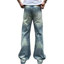 Load image into Gallery viewer, Splatter Paint Ripped Flared Jeans Pants
