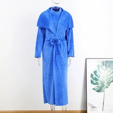 Load image into Gallery viewer, Women Long Cardigan Dress 2 Piece Set
