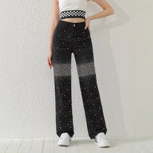 Load image into Gallery viewer, Jeans with Rhinestones Women High Waist Slimming Wide Leg Jeans  Jeans
