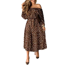 Load image into Gallery viewer, Chic Polka Dot  Office Casual Dress
