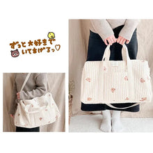 Load image into Gallery viewer, Embroidered Travel Bag Large Capacity Luggage Bag Lightweight Carry-on Handheld Shoulder Bag Boston Bag
