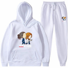 Load image into Gallery viewer, Casual Solid Color Long Sleeve Hooded Hoodie Set for Men and Women
