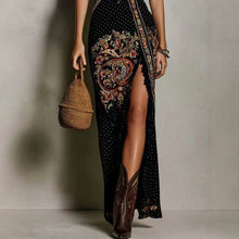 Load image into Gallery viewer, Digital Print Sleeveless Split Long Dress
