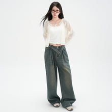 Load image into Gallery viewer, Hollow Linen Knit Cardigan for Women Lightweight Tie-Back Long Sleeve Shawl Cover-Up Top
