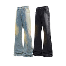 Load image into Gallery viewer, Gradient Distressed Wide Leg Flared Jeans Men Casual Pants
