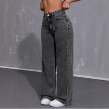 Load image into Gallery viewer, Washed Wide Leg Elastic High Waist Fashion Casual Jeans for Women
