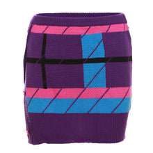 Load image into Gallery viewer, Knit Ribbed Plaid Women's  Long Sleve Tie Up Sweater and Midi Mini Skirts Two 2 Piece Set
