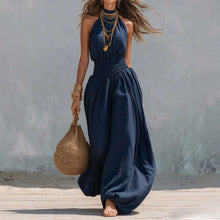 Load image into Gallery viewer, Sleeveless hanging neck lantern pants jumpsuit for women
