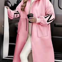 Charger l'image dans la galerie, Plus Size, Elegant Hooded fCasual Zippered Side Pockets Jacket
