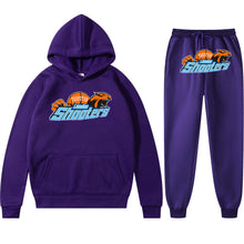 Load image into Gallery viewer, Men's Loose Graphic Print Long Sleeve Hooded Sweatshirt Two-Piece Set
