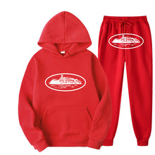 Load image into Gallery viewer, Plus Size Long Sleeve Pullover Hoodie Sweatpants Set
