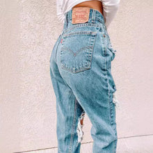Load image into Gallery viewer, Ripped slim fit jeans for women
