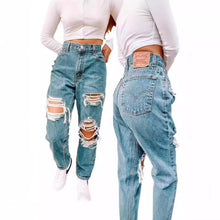 Load image into Gallery viewer, Ripped slim fit jeans for women
