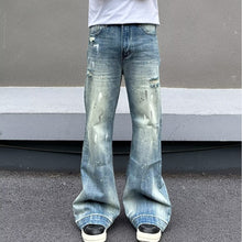Load image into Gallery viewer, Splatter Paint Ripped Flared Jeans Pants

