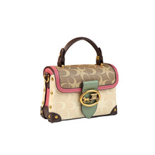 Load image into Gallery viewer, Leather Small Square Bag for Women, Fashionable Magenta Color, Handheld Mini Bag, Elegant and Stylish, Shoulder Crossbody Bag
