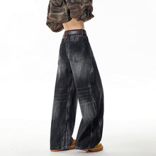 Load image into Gallery viewer, Retro Washed Denim Pants Men Loose Distressed Wide Leg Long Trousers
