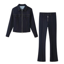 Load image into Gallery viewer, Denim jacket+denim women's clothing
