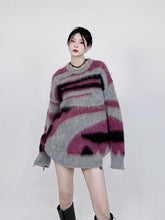 Load image into Gallery viewer, Autumn Men Striped Oversized Knitted Jumper Sweaters Hip Hop Streetwear Harajuku Fashion Couple Pullovers Knit Clothing
