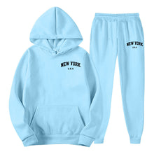 Load image into Gallery viewer, Men's Hoodie Set Solid Color Two-Piece
