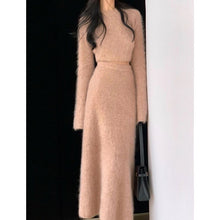 Load image into Gallery viewer, Sets of Women 2 Pieces Autumer Winter Sweater Elegant Pullover Women's Suit with A Skirt Set Slim Soft Warm Korean New Two Piece

