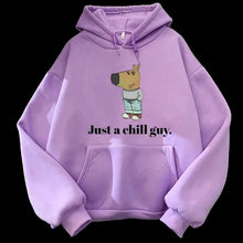 Load image into Gallery viewer, I'm Just A Chill Guy Funny Dog Cartoon Print Hoodie for Men

