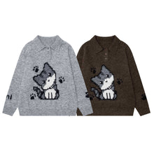 Load image into Gallery viewer, Pixel style Little Wolf Claw Sweater
