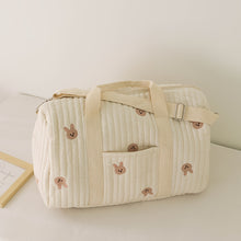 Load image into Gallery viewer, Embroidered Travel Bag Large Capacity Luggage Bag Lightweight Carry-on Handheld Shoulder Bag Boston Bag

