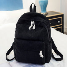 Load image into Gallery viewer, Etsy Cross-border Cute Corduroy Large Capacity Backpack with Adhesive for Letters, Kids and Students School Bag

