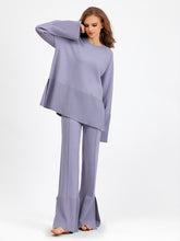 Load image into Gallery viewer, Two Piece Autumn Winter Warm Women Sweaters Tracksuit Thick Warm Knit Sweater + Pant Suit Loose Casual Lady Knit Sets
