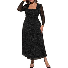 Load image into Gallery viewer, Vintage Square Neck Sequin Dress
