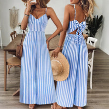 Charger l'image dans la galerie, Cute Summer Fashion Women's Backless Halter Bodycon Pants with Large Bow Detail
