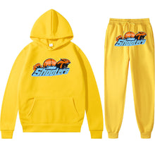 Load image into Gallery viewer, Men's Loose Graphic Print Long Sleeve Hooded Sweatshirt Two-Piece Set
