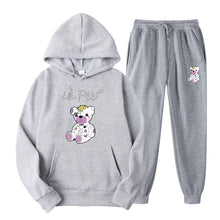 Load image into Gallery viewer, Men's Bear Print Fleece Hooded Sweatshirt Set
