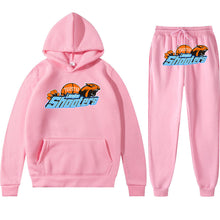 Load image into Gallery viewer, Men's Loose Graphic Print Long Sleeve Hooded Sweatshirt Two-Piece Set

