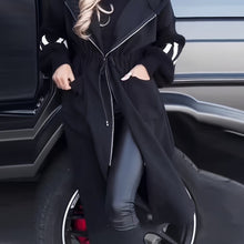 Charger l'image dans la galerie, Plus Size, Elegant Hooded fCasual Zippered Side Pockets Jacket
