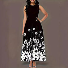 Lade das Bild in den Galerie-Viewer, Printed Sleeveless Loose Round Neck  Dress
