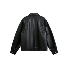 Load image into Gallery viewer, Distressed PU Leather Jacket  Loose Fit Short Biker Jacket

