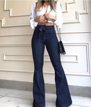 Load image into Gallery viewer, High-Waisted Hip-Lifting Belted Slim Fit Flared Jeans for Women

