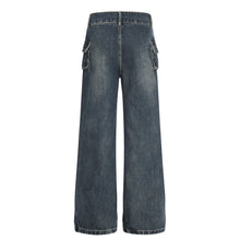 Load image into Gallery viewer, High street worn out multi pocket jeans for women
