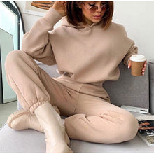 Load image into Gallery viewer, Women's  Hooded Sweatshirt Set Two-Piece Outfit
