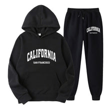 Load image into Gallery viewer, Oversize Fleece-Lined Long Sleeve Pullover Hoodie Set
