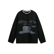 Load image into Gallery viewer, Long Sleeve Double Layer Collar Loose Fit  Male  T-Shirt
