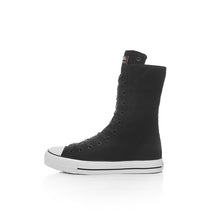 Load image into Gallery viewer, Canvas Shoes with Front Lace-Up and Side Zipper, Women's Sneakers
