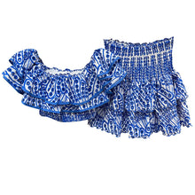 Load image into Gallery viewer, Square Collar Short Sleeve Ruffles T-shirt + Mini Skirts Set
