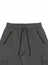 Load image into Gallery viewer, Men's 3/4-Length Cargo Shorts — Woven Twill Fabric, Multi-Pocket Casual Trousers. Non-Stretch Adult Apparel for Summer
